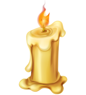 a golden candle 